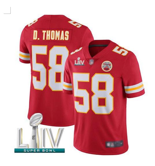 Men Kansas City Chiefs #58 D.Thomas Red Super Bowl LIV 2020 Stitched NFL Vapor Untouchable Limited Jersey->kansas city chiefs->NFL Jersey
